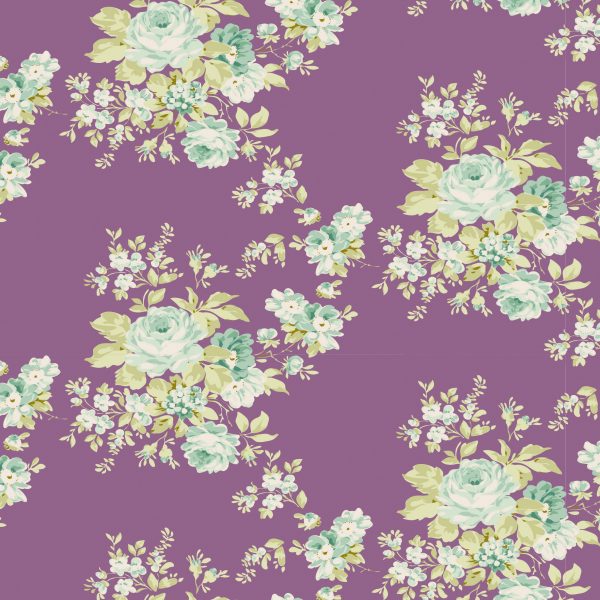 TELA TILDA HARVEST - AUTUMN ROSE LILAC